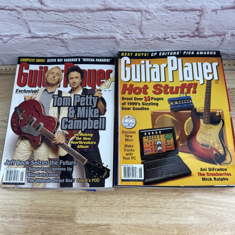 1999 Guitar Player Magazine LOT OF 12 COMPLETE SET Tom Petty Hendrix Santana - Picture 6 of 8